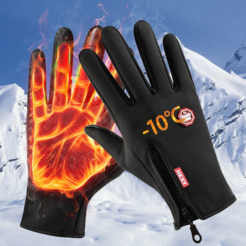 Unisex Warm Outdoor Gloves – Touchscreen, Non-Slip, Windproof Cold-Weather Protection