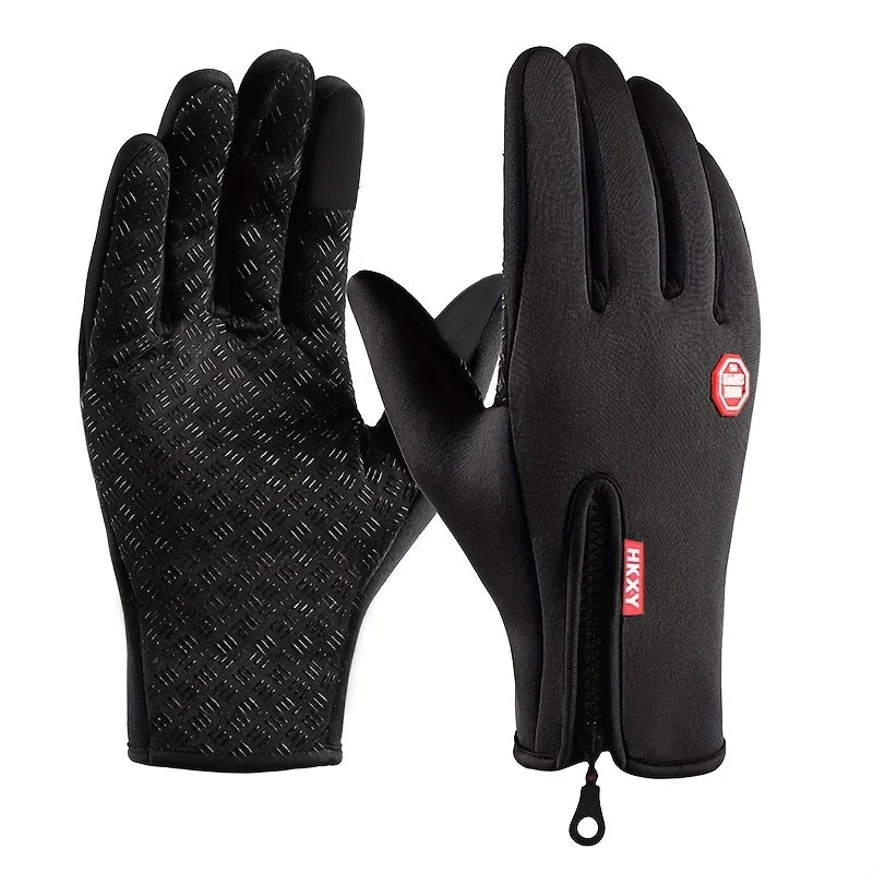 Unisex Warm Outdoor Gloves – Touchscreen, Non-Slip, Windproof Cold-Weather Protection